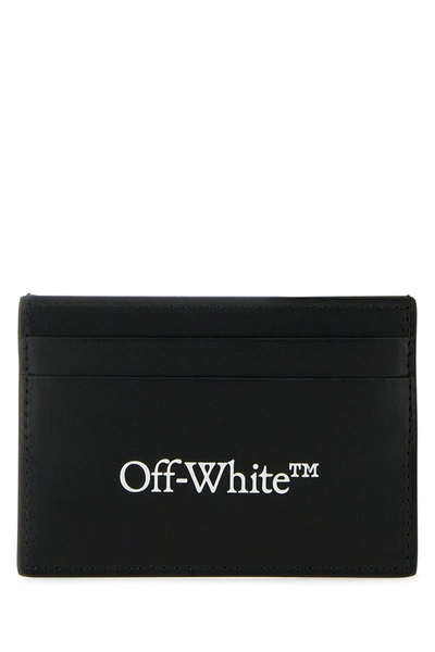 Off-white Off White Man Black Leather Card Holder