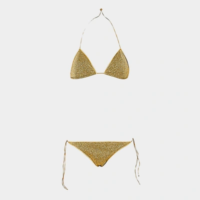Oseree Oséree Toffee Lumiere Bikini Beachwear In Gold