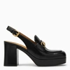 GUCCI GUCCI BLACK LEATHER SABOT WITH HORSEBIT WOMEN