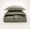 Boll & Branch Organic Signature Hemmed Duvet Set In Juniper [hidden]