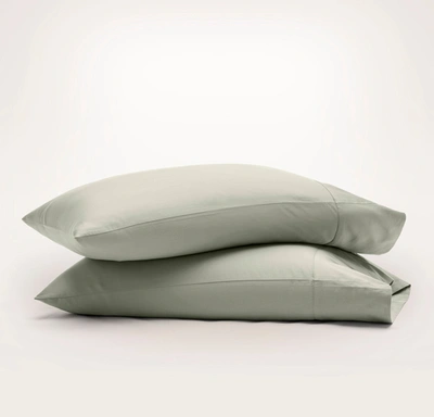 Boll & Branch Organic Signature Hemmed Pillowcase Set In Sageleaf [hidden]