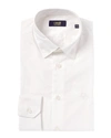 Cavalli Class Slim Fit Textured Dress Shirt In White