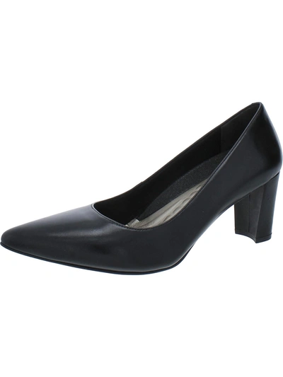 Walking Cradles Samantha Womens Leather Pointed Toe Pumps In Black