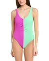 TEREZ TEXTURED ONE-PIECE