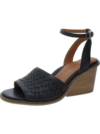 Gentle Souls By Kenneth Cole Nada Womens Woven Slingback Sandals In Black
