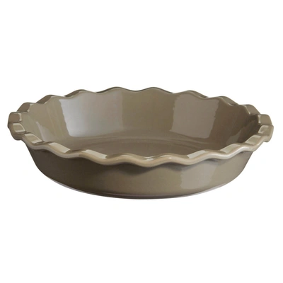 Emile Henry Made In France Hr Ceramic 9-inch Pie Dish, Flint In Gray