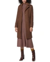 ANDREW MARC REGINE PRESSED BOUCLE WOOL-BLEND COAT