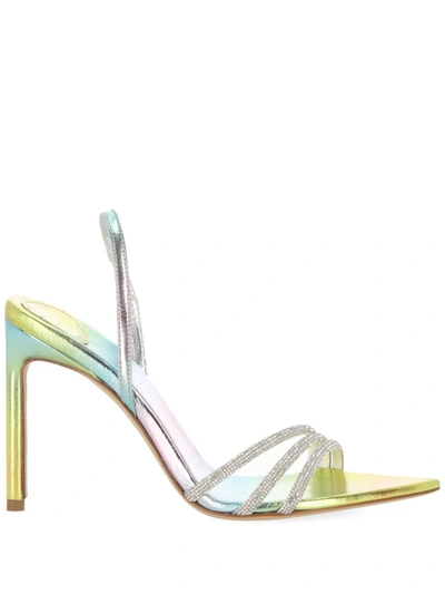 Bettina Vermillon Sandals In Silver