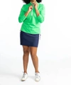 Kinona Keep It Covered Longsleeve Golf Top In Kelly Green In Green