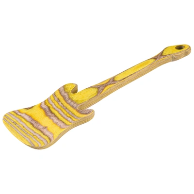 Island Bamboo Pakkawood 12-inch Guitar Spatula, Natural In Yellow