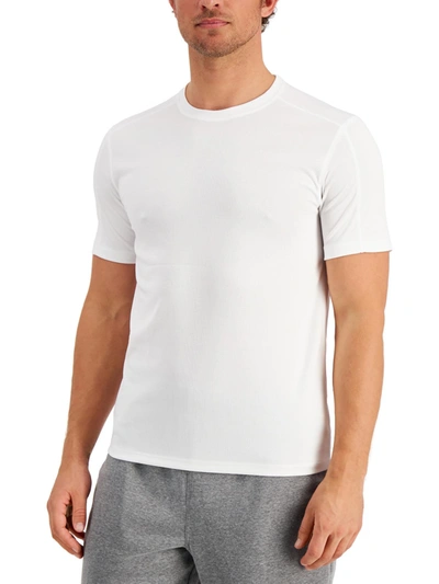 Ideology Performance Tee Mens Moisture-wicking Crewneck Shirts & Tops In White