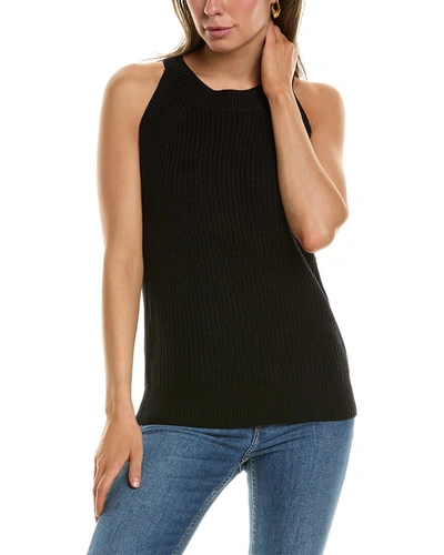 Oat New York Halter Wool-blend Top In Black