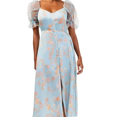 French Connection Elitan River Diana Drape Dress In Blue