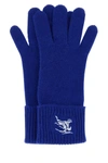 Burberry Electric Blue Cashmere Blend Gloves In Blue