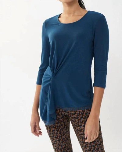 Joseph Ribkoff Nightfall Twist Front Round Neck In Multi