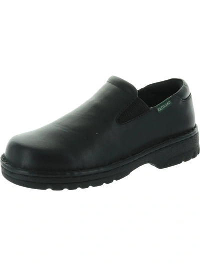 Eastland Womens Leather Slip On Loafers In Black