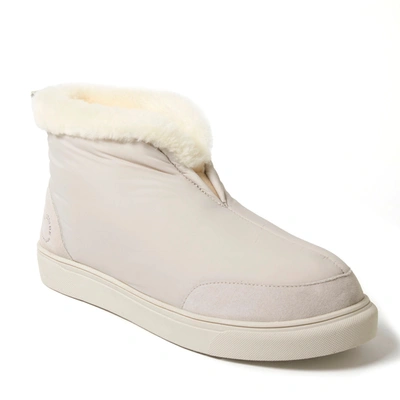 Dearfoams Fireside By  Men's Shearling Warm Up Bootie In White