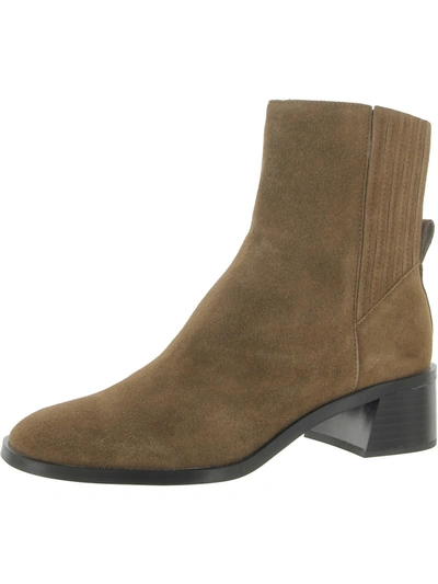 Dolce Vita Womens Faux Leather Casual Ankle Boots In Brown