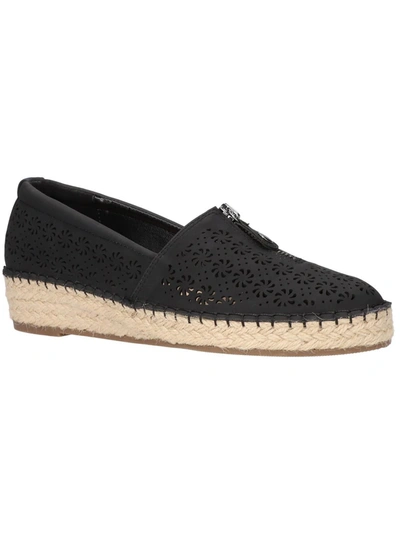 Easy Street Zenon Womens Faux Leather Espadrille Loafers In Black