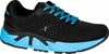 Xelero Ladies Genesis Ii Wide Sneakers In Black/arctic Blue In Multi