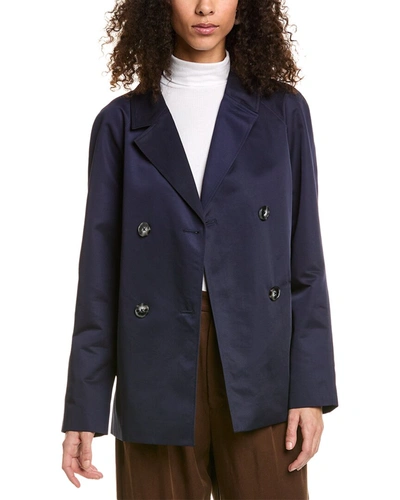 Ellen Tracy Medium Rain Coat In Blue