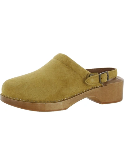 Re/done Womens Suede Buckle Clogs In Multi