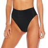 Beach Riot Amarie Rib High Waist Bikini Bottoms In Black