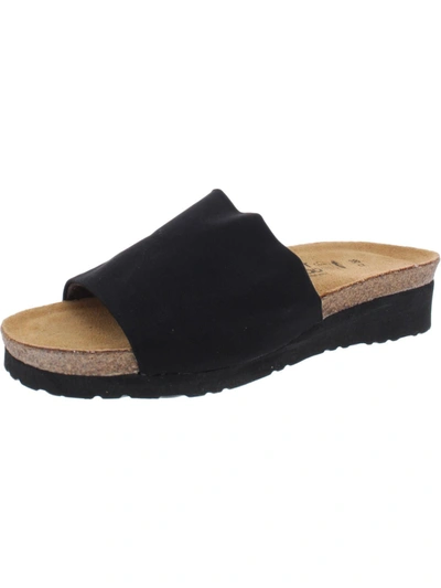 Naot Alana Womens Leather Slip On Pool Slides In Black