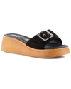 Seychelles Cherry Platform Wedge Slide Sandal In Black
