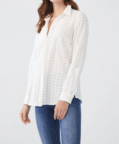 Fdj Shadow Gingham Shirt In White