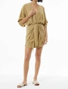 YOUNG FABULOUS & BROKE WILLA WRAP DRESS IN WILLOW PIGMENT