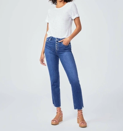 Paige Cindy High Rise Straight Ankle Jeans In Wonderwall In Blue