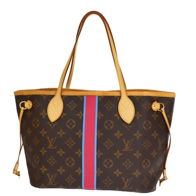 Pre-owned Louis Vuitton Neverfull Pm Canvas Shoulder Bag () In Brown