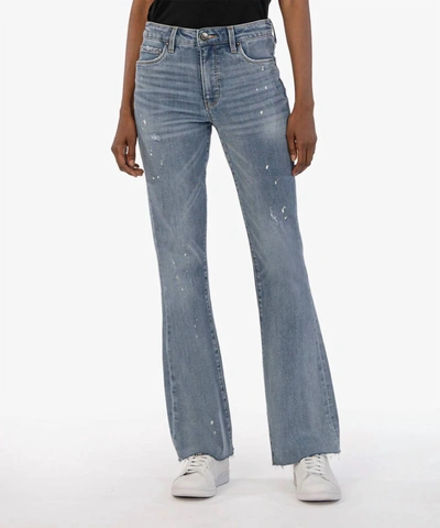 Kut From The Kloth Stella Flare Jean In Light Denim In Blue