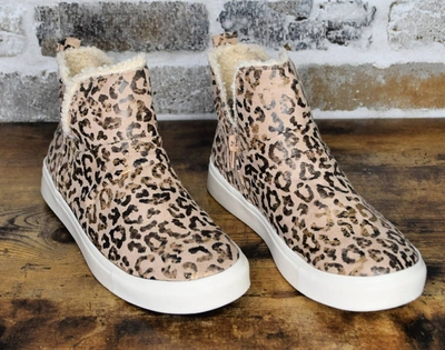 Very G Leopard Rica Boots In Taupe In Grey