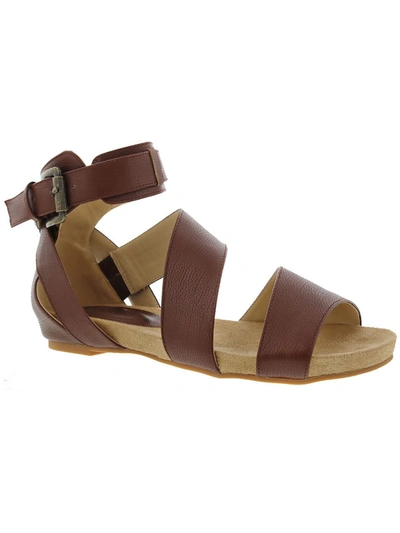 Bellini Nambi Womens Faux Leather Summer Gladiator Sandals In Brown