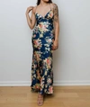ONE AND ONLY COLLECTIVE FALLING FAST SATIN MAXI DRESS IN NAVY FLORAL