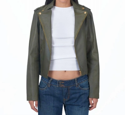 Jakett Millie Moto Jacket In Jalapeno In Green