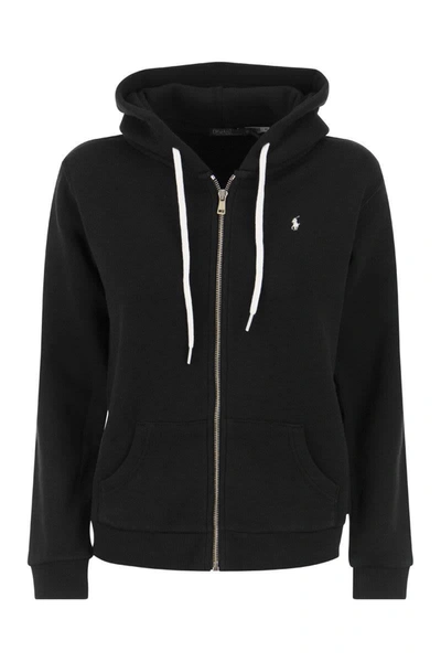 Polo Ralph Lauren Hoodie With Zip In Black