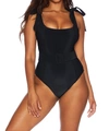 Beach Riot Sydney Belted One-piece Swimsuit In Black