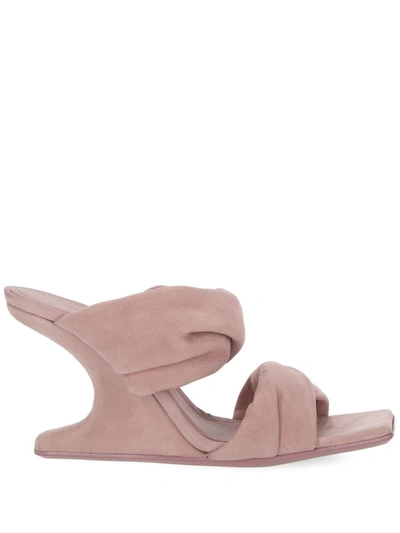 Rick Owens Sandals In Dusty Pink