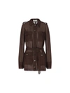 Saint Laurent Biologic Silk Dress With Belt At Waist In Chocolat