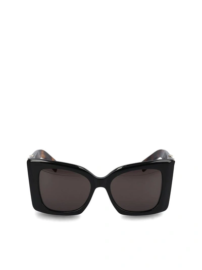 Saint Laurent Glasses In Black Havana Brown