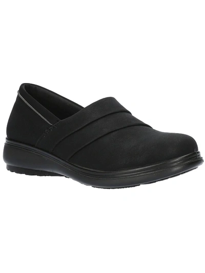 Easy Street Maybell Womens Wedge Comfort Slip-on Sneakers In Black