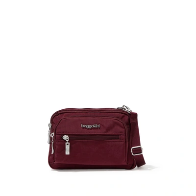 Baggallini Triple Zip Bag In Red