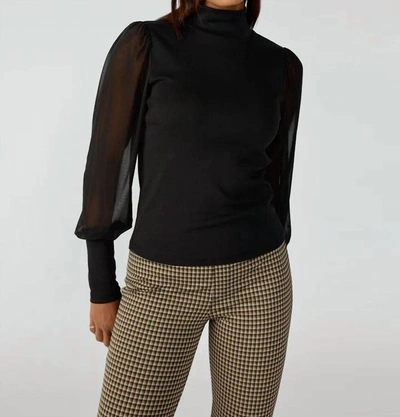 Sanctuary On My Mind Mesh Sleeve Top In Black
