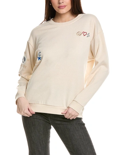 Vintage Havana Surfwash Crewneck Sweatshirt In White