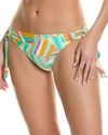 Helen Jon Soft Tie Tunnel Hipster Bikini Bottom In Green