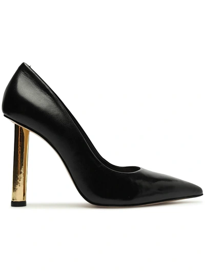 Schutz Tyra Womens Leather Stilettos Pumps In Black