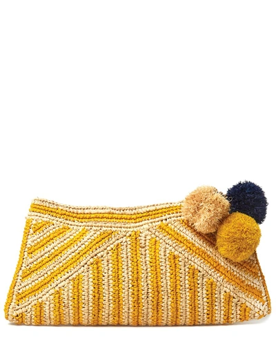 Mar Y Sol Sonia Raffia Clutch In Yellow